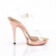 Sandale plateforme rose gold à talon haut Pleaser