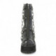 Bottine gothique plateforme Demonia noire à chaines et gros talon 12 cm