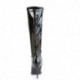 Botte sexy talon aiguille 10 cm noire vernis