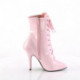 Bottine rose talon aiguille 12 cm à lacets