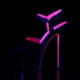 Chaussure talon 18 cm de pole dance noire et rose fluo