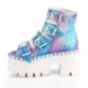 Bottine Gothiques Plateforme Peep toe Demonia Cult Ashes Iridescent