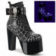 Bottines Toiles Araignée Boucle Cercueil Goth Demonia Cult Torment-51 Femme -