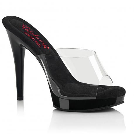 Mule noir a talon sales