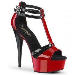Sandales DELIGHT-663 : L'Alliance Parfaite du Rouge et Noir pour une Allure Fatale