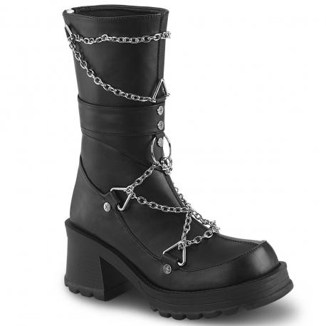Bottes Chaînes Demonia Bratty-120 : Le Goth Féminin Radical