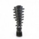 Botte gothique compensée femme Demonia swing 815 noire spéciale mollets fort ou gros