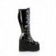 botte gothique Demonia swing 815 noire vernie mollets forts femme