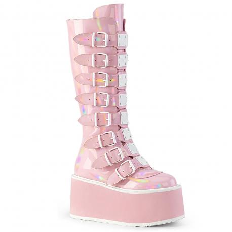 Bottes Rose Pastel Demonia Damned-318 : Le Kawaii qui Mord
