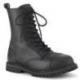 Rangers gothiques Demonia noire à lacets & bout coque métal | homme / femme