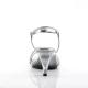 Sandale strass argentée à talon plexi 7 cm