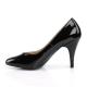 Escarpin noir vernis talon haut 10 cm grande pointure