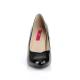 Escarpin noir vernis talon haut 10 cm grande largeur