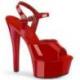 Sandale Pole dance rouge vernie à talon de 15 cm | Pleaser Shoes USA