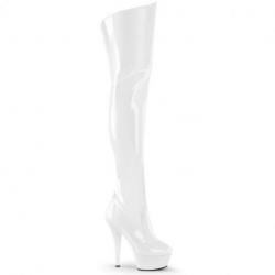 Chaussure pole dance blanche talon 15 cm Pleaser KISS3010/W/M