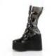 Chaussures Gothiques Demonia Cult Swing-230C Femme - Bottes Transparentes Fumées Plateforme