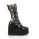 Chaussures Gothiques Demonia Cult Swing-230C Femme - Bottes Transparentes Fumées Plateforme