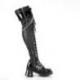 Cuissardes Gothiques Stretch avec Chaînes & Boucles | Demonia Cult