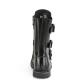 Botte Rangers cuir noir à coque métal et sangles Demonia grande taille du 36 au 46