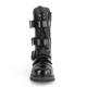 Botte Rangers cuir noir à coque métal et sangles Demonia grande taille du 36 au 46