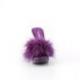 Mule violettes bout ouvert avec plumes et strass à talon 11 cm