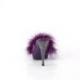 Mule violettes avec plumes et strass à haut talon sexy 11 cm