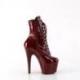 chaussure pole dance Pleaser Shoes bordeaux à talon aiguille 18 cm plateforme 7 cm