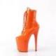 Chaussure Pole Dance orange verni avec talon haut 20 cm Pleaser