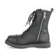 Rangers gothiques Demonia noire à lacets & bout coque métal | homme / femme