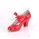 chaussure flamenco rouge vernis à talon cubain