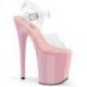 Chaussure pole dance bleue marine à talon 20 cm | FLAM808/C/RYBL