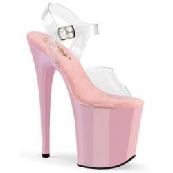 Chaussure pole dance bleue marine à talon 20 cm | FLAM808/C/RYBL