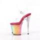 Chaussure pole dance à paillettes multicolores FLAM808RG-02/C/RBOWG