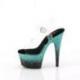 Chaussure pole dance transparente à plateforme pailletée noire| ADO708SS/C/B-TURG
