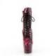 boot Pole dance rose fuchsia façon serpent talon haut 18 cm à plateforme