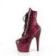 chaussure Pole dance rose fuchsia façon serpent talon haut 18 cm à plateforme