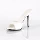 MULES BLANCHE A TALON AIGUILLE petite et grande taille
