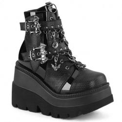 Bottines Wedge Demonia Cult Shaker-66 : Le Gothic Playground