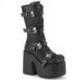 Bottes Plateforme Gothiques à Têtes de Mort & Lacets Demonia Cult