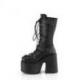 Bottes Plateforme Gothiques à Têtes de Mort & Lacets Demonia Cult