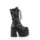 Bottes Plateforme Gothiques à Têtes de Mort & Lacets Demonia Cult