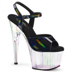 Chaussure pole dance noire holographique talon 18 cm ADO709HT/BHG
