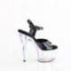 Chaussure pole dance noire holographique talon 18 cm ADO709HT/BHG