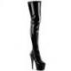 Cuissarde Pole Dance Noire Vernie ADORE-4000 Stretch avec Plateforme