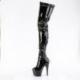 Cuissarde Pole Dance Noir Verni ADORE-4000 talon 18 cm