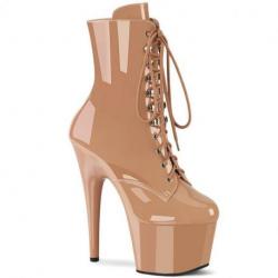 Bottine pole dance "Adore" Pleaser Shoes blush talon 18 cm plateforme 7 cm