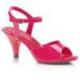 Sandale fuchsia talon moyen 7 cm petite et grande taille