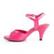 Sandale fuchsia talon moyen 7 cm petite et grande taille