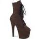 Chaussure pole dance marron en suédine à talon aiguille | Adore du 34,5 au 44