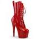 Chaussure pole dance rouge vernie holographique à talon aiguille 18 cm | Adore
